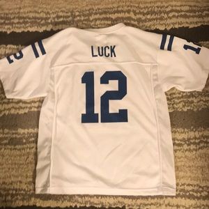 Youth Andrew Luck White Colts Jersey #12